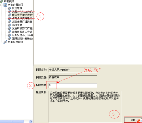 权限参数